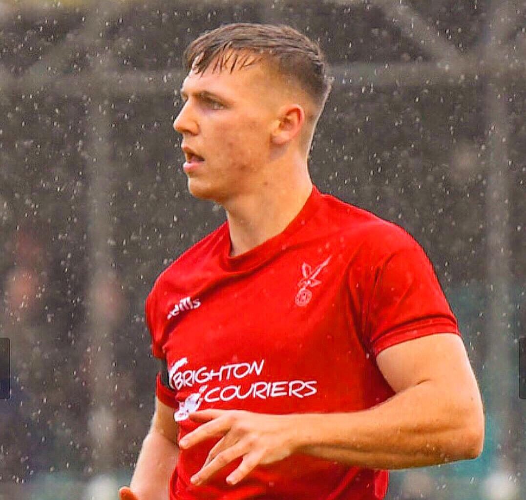 Luke Emberson playing for Whitehawk FC