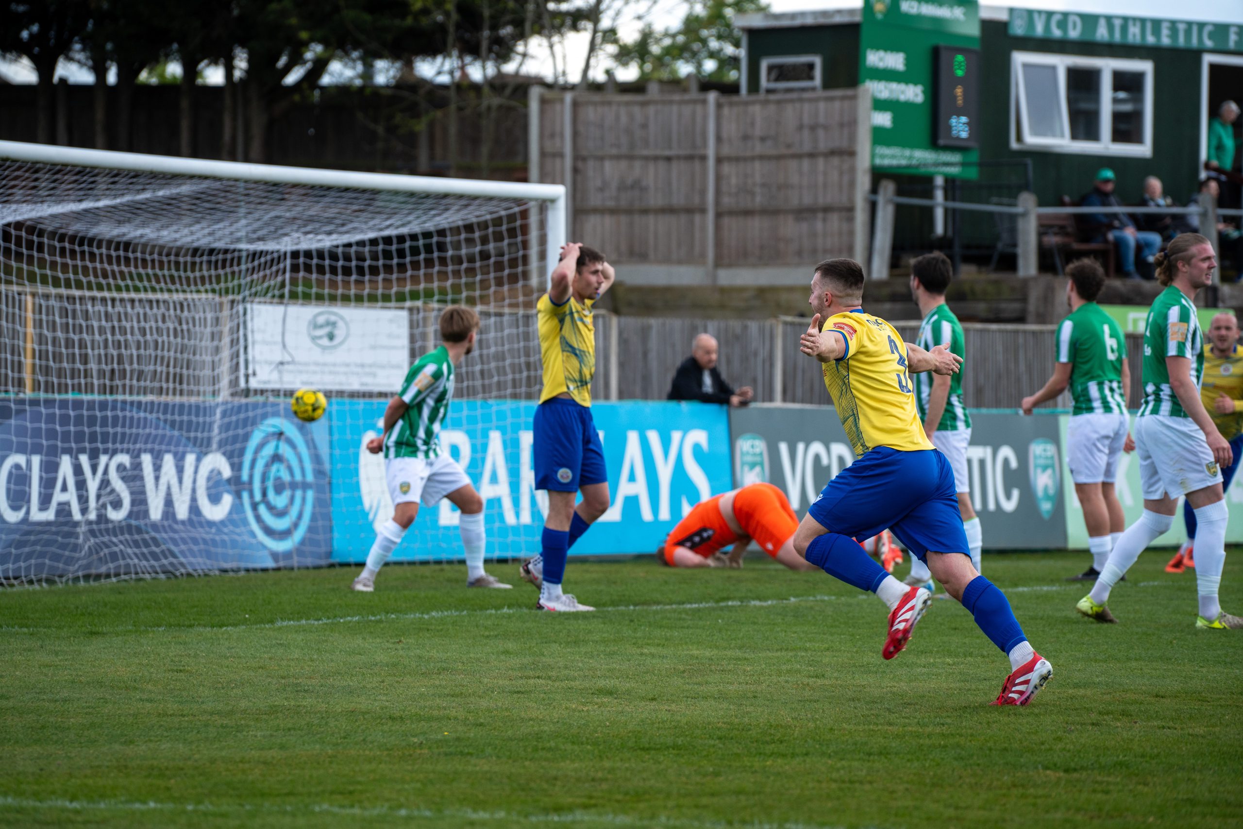 Jack Murphy hits a wonder strike away at VCD Athletic for Eastbourne Town