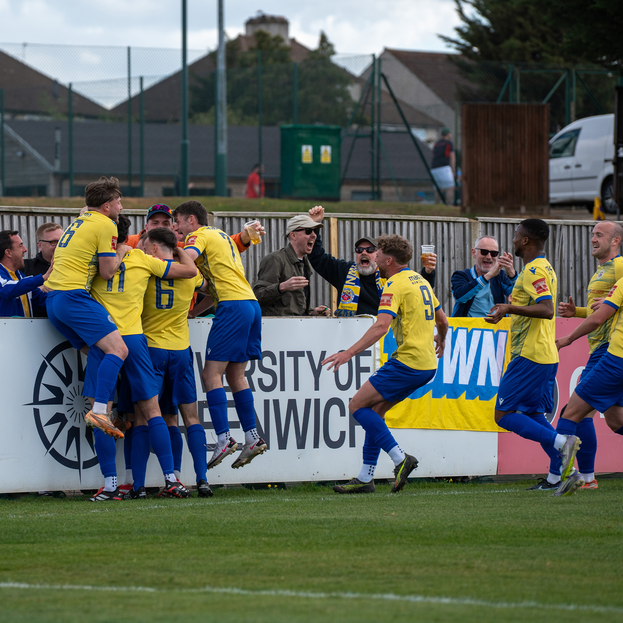 Town celebrate murphy's goal at VCD Athletic